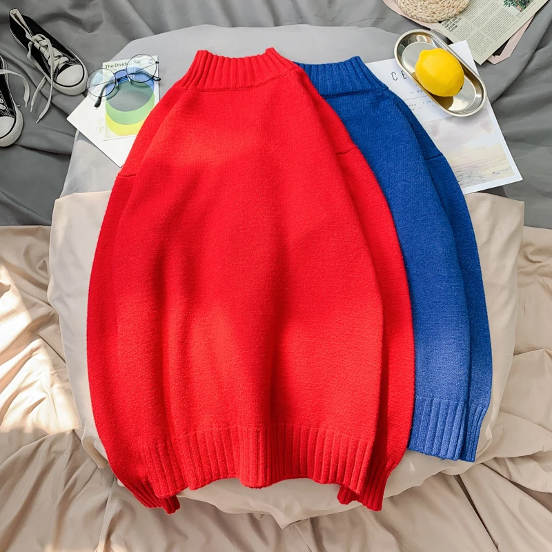 Knitting Sweater Men Warm Slim Fashion Solid Color Casual O-Neck Pullover Man Sweter Clothes Long Sleeve Sweaters Male M-3XL Knitting Sweater Men Warm Slim Fashion Solid Color Casual O-Neck Pullover Man Sweter Clothes Long Sleeve Sweaters Male M-3XL