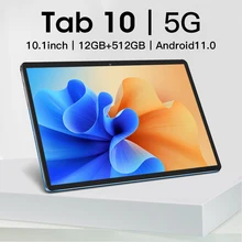 

Tab 10 Tablets 10 Inch 12GB RAM 512GB ROM Android Tablet PC Tablete Android 10 Core Game Tablet GPS Dual Call Wifi 5G Tablette