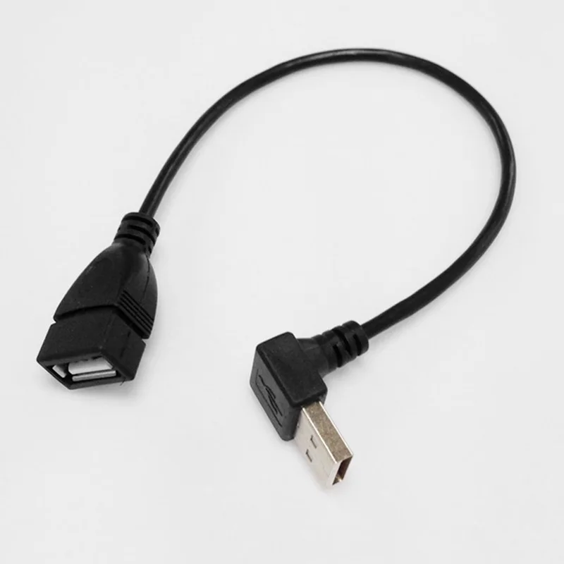 Кабель-удлинитель USB2.0 от штекера к гнезду 25 см 90 градусов локоть удлинительная линия от штекера к матери