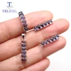Conjunto de joyería de iolite azul Natural para mujer, ovalado, 3x5mm, 6CT, Gema auténtica, pendiente de anillo, Plata de Ley 925, para uso diario, tbj ► Foto 1/6