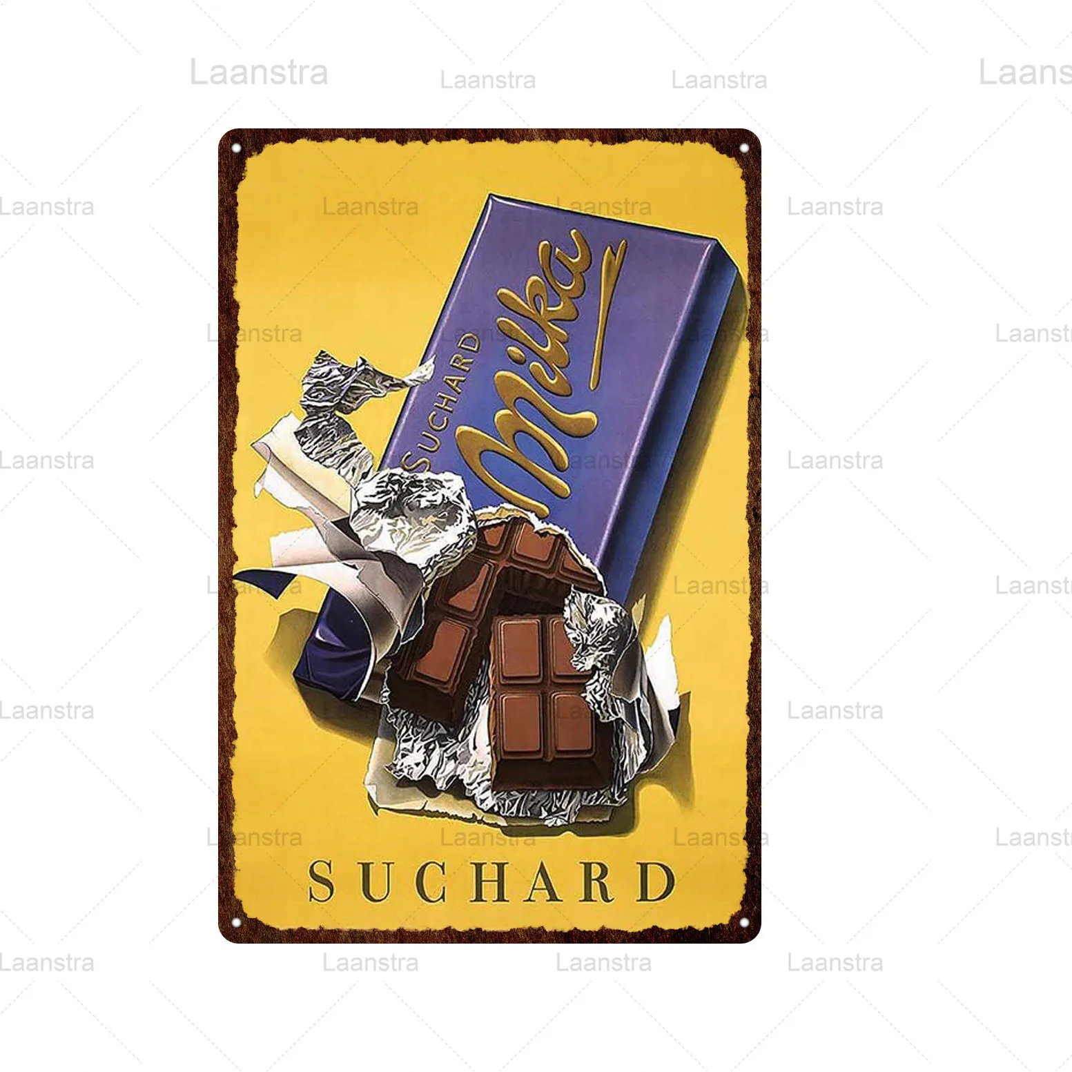 Tin Signs Chocolate & Coffee Vintage Poster Metal Dessert Sign Wall Art Decor For Chocolate Shop Cafe BBQ Bar Pub Iron Plate