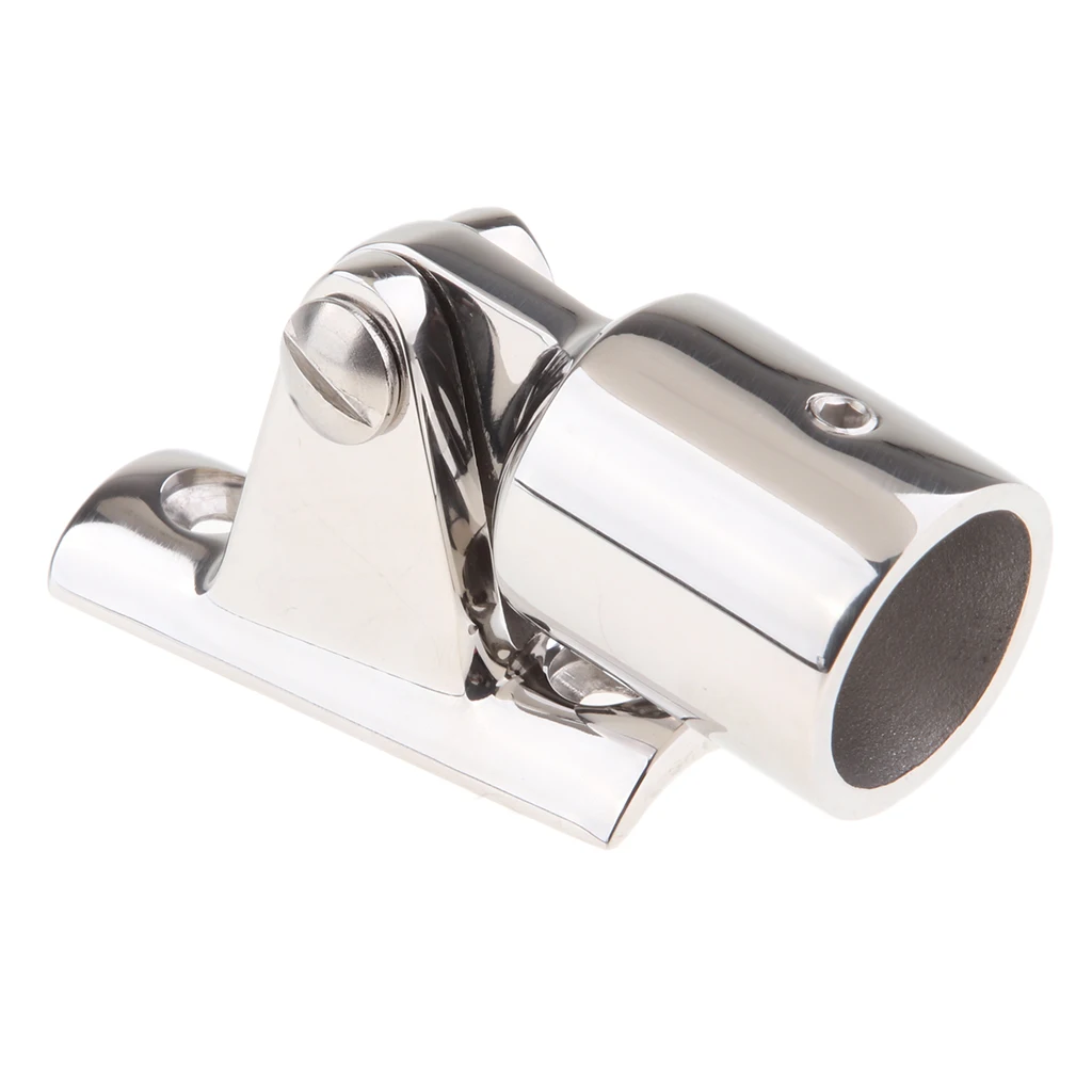 Marine Boat Bimini Top Cap Eye End 7/8 inch Deck Hinge Mirror Polished 316 Stainless Steel