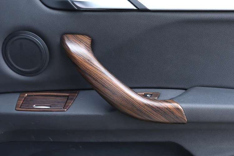 4 шт. сосновая древесина зерна для BMW X1 f48- интерьер АБС-системы автомобиля дверные ручки отделка для BMW X2 F47
