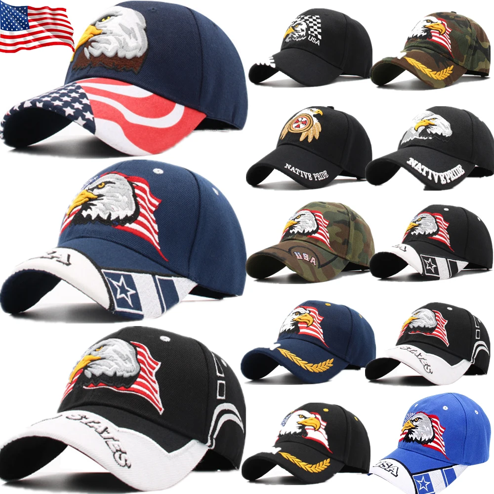 Модный американский флаг Орел бейсболка США 3D вышивка армейская тактическая хип-хоп Snapback Защитная Регулируемая уличная Солнцезащитная шляпа
