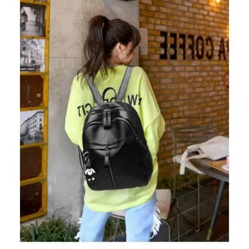 

2019 Street Fashion Women's Large-Volume Backpack Korean-style Fashion Simple Students WOMEN'S Bag laptop backpack