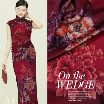 

108 cm wide silk stretch satin fabric meter 19 mm Gambiered Guangdong gauze fabric shirt dress fabric wholesale silk cloth