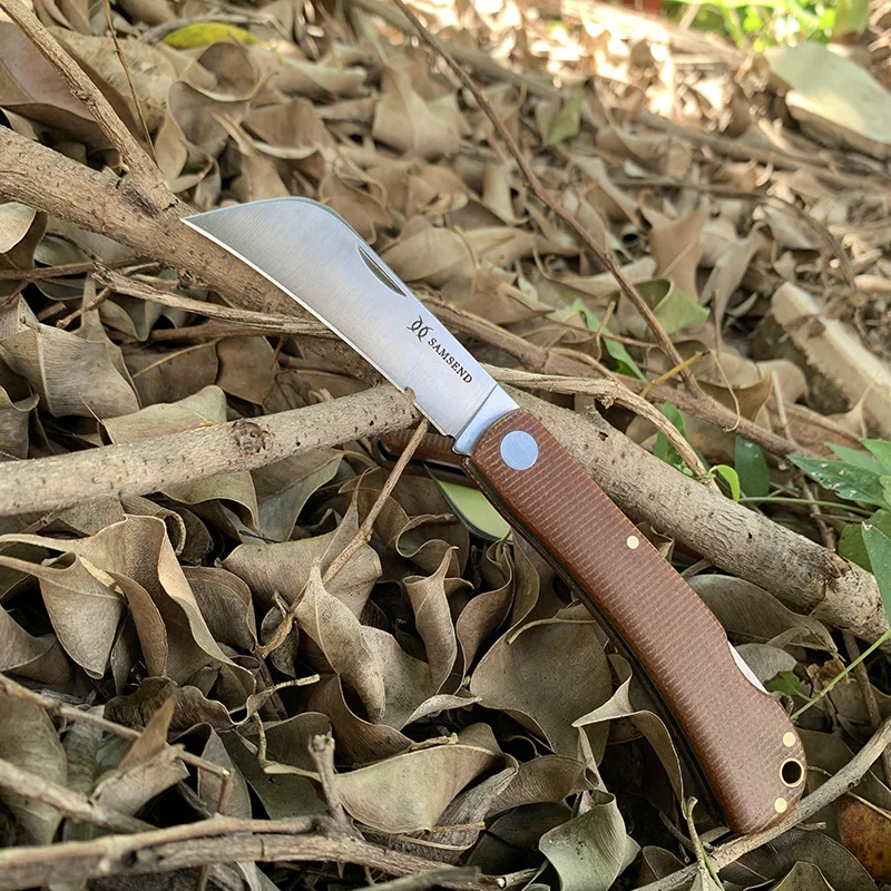 

Price cut! SAMSEND folding Knife Olecranon Blade Outdoor Camping Fishing Fruit Cutting Portable Tool