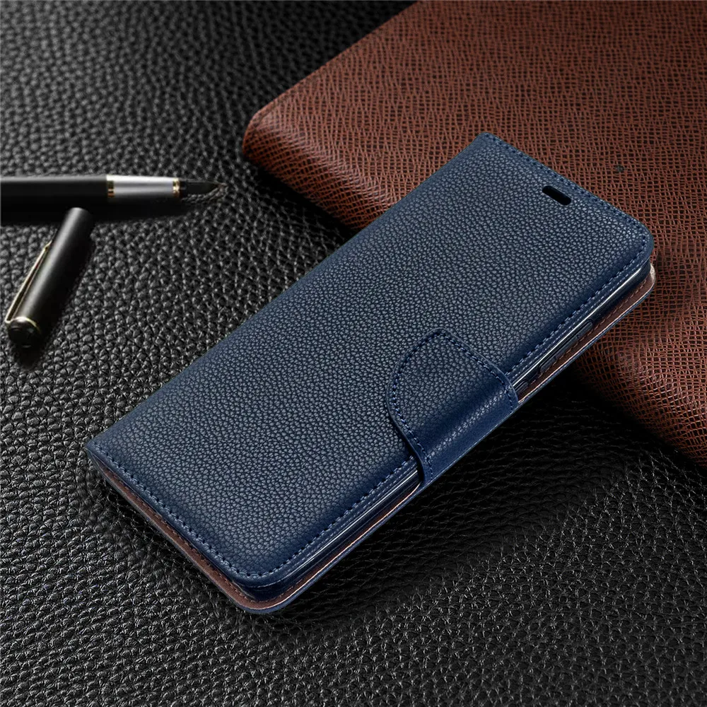 Xiomi Red mi Note 8t Роскошный кожаный чехол-книжка для Xiaomi mi Note 10 Cc9 Pro 9t Red mi K20 8a 7a 6a Note 8 7 Pro Чехол-бумажник для карт - Цвет: Blue BinFen LZW
