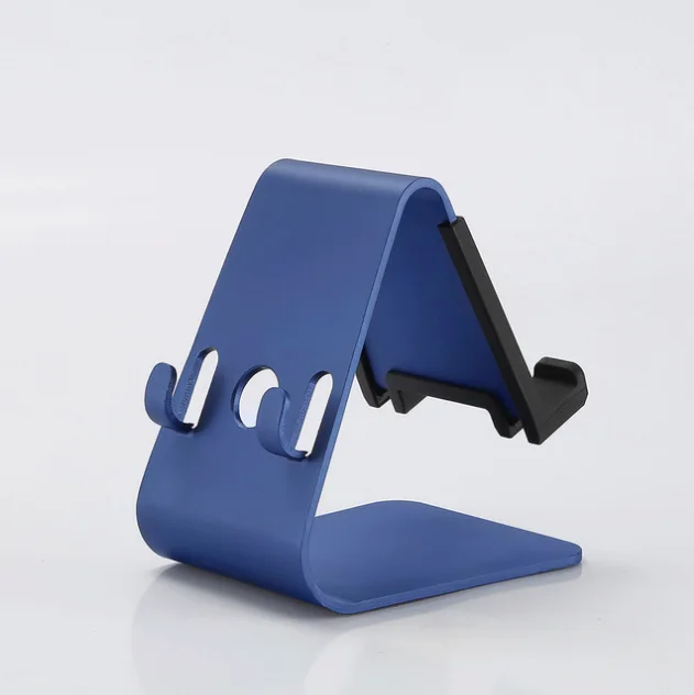 Blue Подставка-держатель для планшета для Apple iPad iPhone подставка-держатель для настольного ПК Нескользящая устойчивая универсальная медаль из алюминиевого сплава - Цвет: Blue