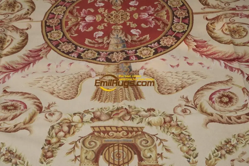 Шерстяной Французский aubusson ковер ing luxury en 270 см X 370 см(8,85 'X 12,14 ') m 9903gc156aubyg6