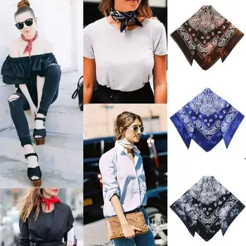 

Japanese Vintage Washed Tie-Dye Paisley Floral Unisex Cotton Pocket Square Scarf Headband Bandana Hip-Hop Wristband Neck Tie