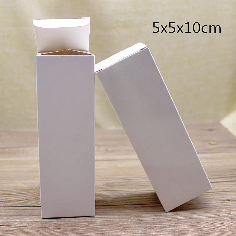 50pcs wholesale gifts package boxes 5x5x8/10/12/15/20cm series paper box white home party suppiles box