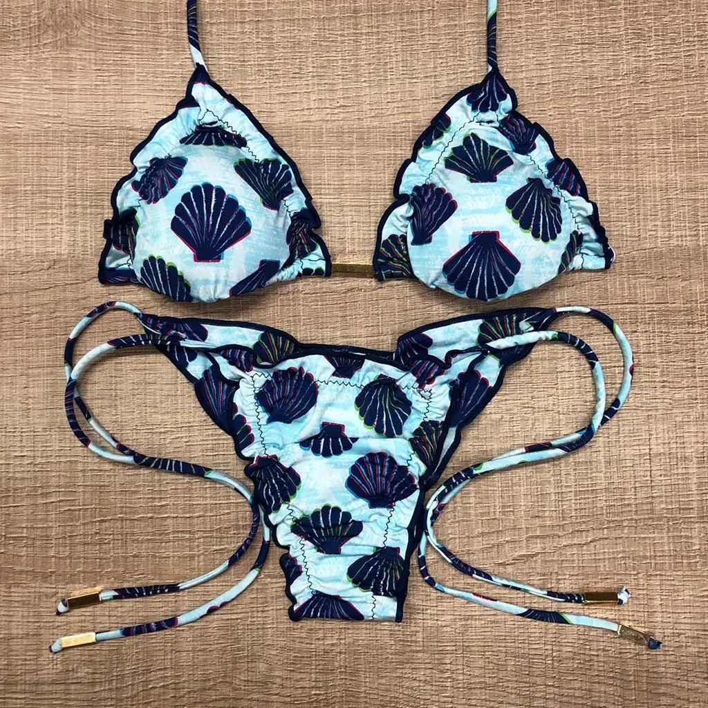 

Free Ostrich Sexy Women Swimwear Push Up Swimsuit Print Lemon Bikini Set Brazilian Biquini Bathing Suit Female Beachwear N30