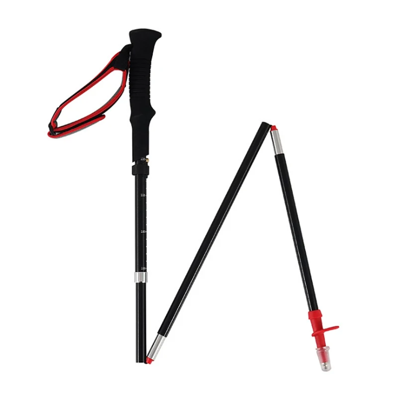 38cm Anti Shock Walking Sticks Telescopic Trekking Hiking Poles Ultralight Walking Canes With Rubber Tips Protectors