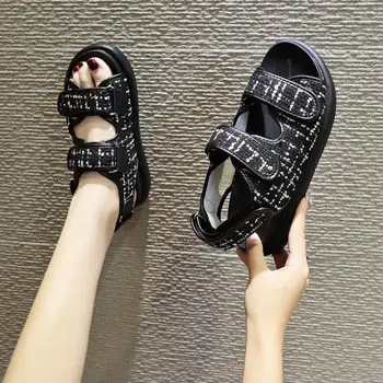 

Med Clogs Wedge Clear Heels Black Platform Sandals Comfort Shoes For Women 2020 Women's Suit Female Beige Medium On Espadrilles