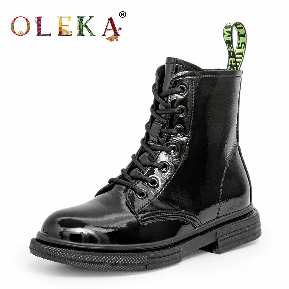 

OLEKA Mid-calf Winter Winter Boots Square Heel Riband Round Toe Ladies Boots Fashion Style Punk New AS647