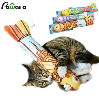 

Fun Cat Toy Simulation Fish Sardine Shape Cat Toy Catnip Fish Stuffed Pillow Soft Plush Pet Interactive Toy Catnip Crinkle Paper