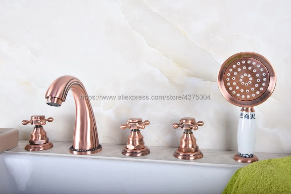 Смеситель для ванной комнаты с 3 ручками и 5 отверстиями | Обустройство дома