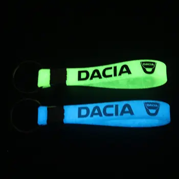 

Car-Styling Luminous Silicone Keychain Car Sticker key ring For Dacia Duster Logan Sandero Stepway Lodgy Mcv 2 Dokker Key Chain