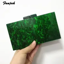 Жемчужно-зеленая цепочка на плечо, акриловая застежка, зеркало внутри, сумка-мессенджер, Женская Мини-оболочка, вечерняя акриловая коробка, клатчи