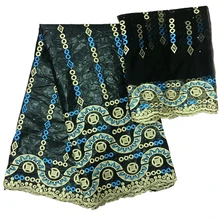 Горячая bazin brode getzner Высококачественная кружевная черная нигерийская кружевная ткань с камнями bazin riche getzner 5+ 2 ярдов/партия