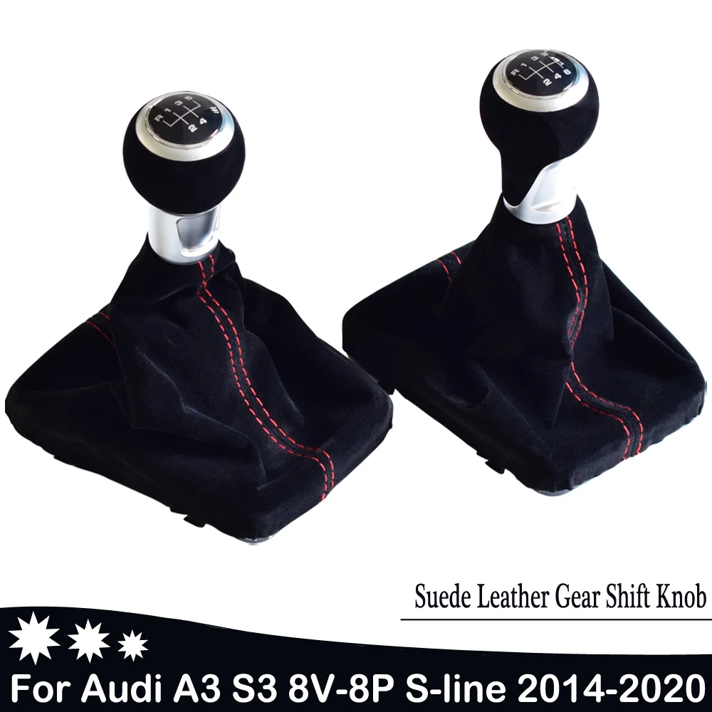 Новый замшевый кожаный чехол для Audi A3 S3 8V 8P S line 5/6 2014|Ручка переключения передач| |