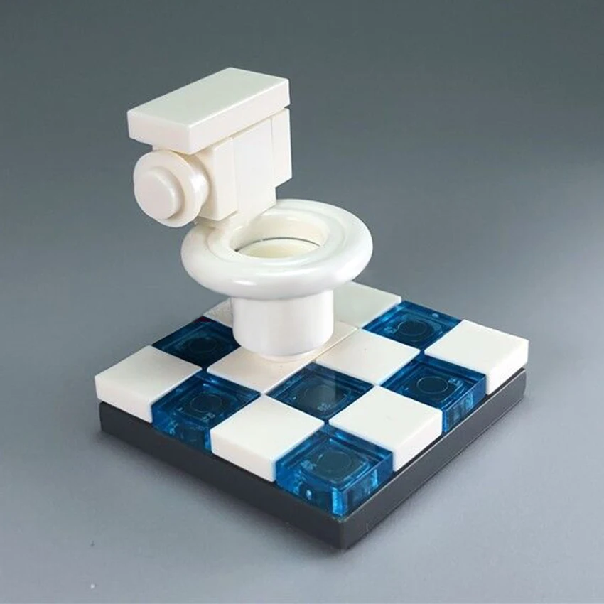 Building DIY Toilet Bathroom WC Brush Kid Toys Figures bricks UUMW ZP 