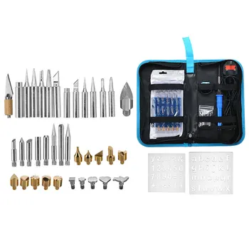 

37Pcs 60W Adjustable Wood Burning Pen Soldering Iron Kit Pyrography Craft Tool Soldering Iron Welding Wood Burning Tool