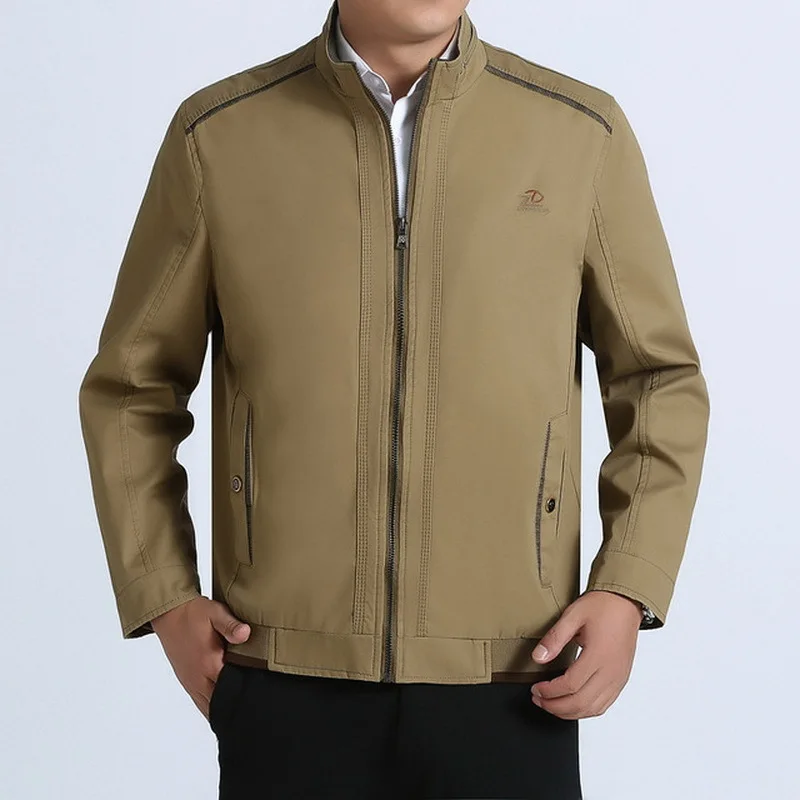 

New 2020 Middle-aged man Spring Autumn Jacket Men Casual Fashion Jackets Plus size M-XXXL 4XL 5XL