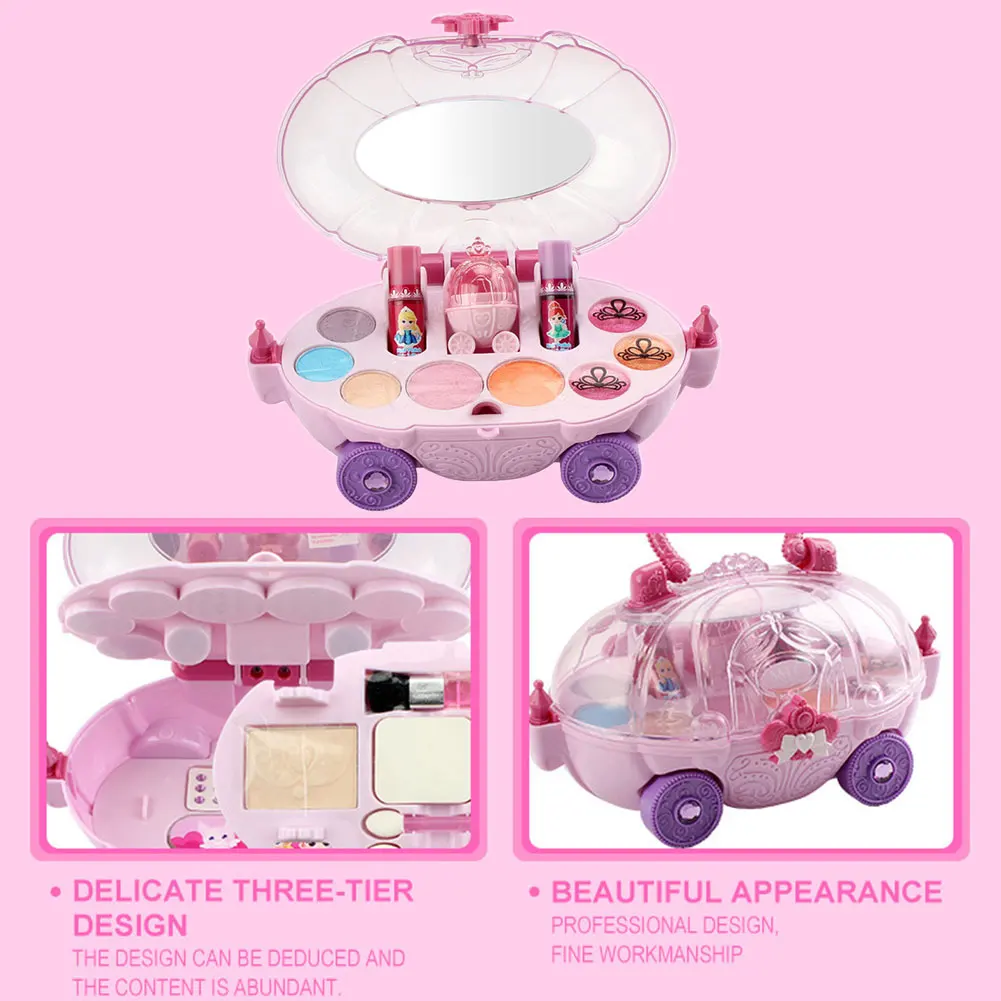 Для девочек Детский подарок моделирование косметики автомобиля ролевые игры безопасности принцессы, модный тренировочный короткий Салон