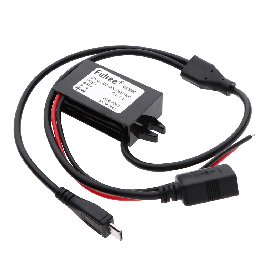 DC-DC Volt Buck Converter Step Down Regulator 8-60V to 5V 3A Power Supply Module Volt Inverter Board Double USB Connector