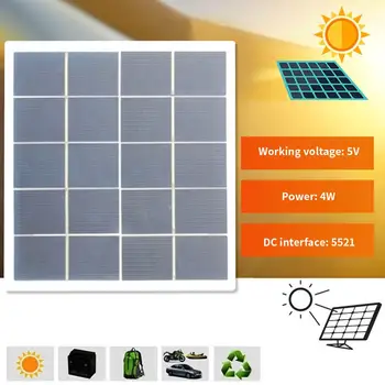 

5V Mono Solar Panel Inverters Regulator Charging Multifunctional DIY Power Supply Travel Solar Panel 4W Solar Panel
