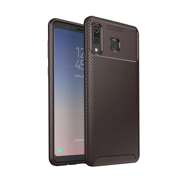 

For SamSuang Galaxy A9 Star Case Soft Silicone Protection Back Cover For SamSuang A 9 Star Luxury Carbon fiber Anti-fall Cases