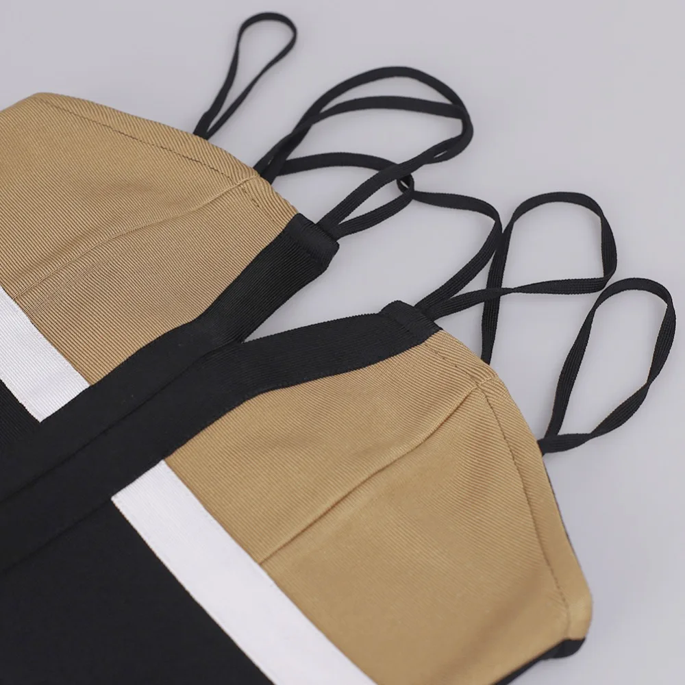 Maketina Vestidos Бандажное платье Новое поступление летнее вечернее ночное женское платье Бандажное платье без рукавов Мини имбирное Бандажное платье
