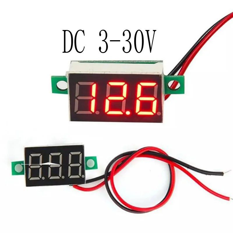 Мини цифровой вольтметр измеритель DC0 30V панель усилитель тестер детектор 0 36
