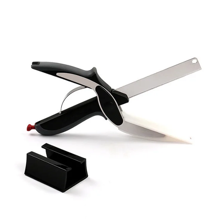 

Smart Scissors Vegetable Scissors Stainless Steel Multi-functional Food Scissors Kitchen Two-in-one Vegetable Scissor