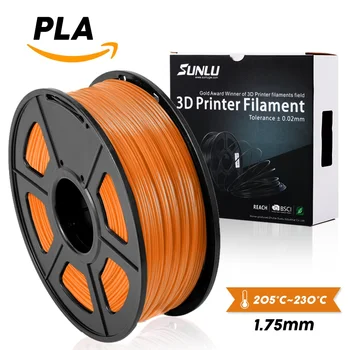 

1.75mm 3D Filament PLA 1kg Orange FDM 3D Printer Material with Spool 0.02mm Tolerance 100% No Bubble Non-toxic 3D Pen Filaments