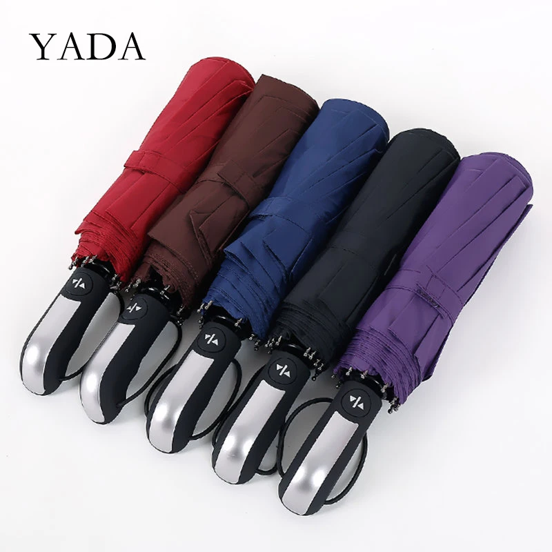 

YADA 2020 Ins Pure Business 10 bones Automatic Umbrella Women Men Rainproof Umbrella Parasol Rain Sun Light Umbrellas YD200200