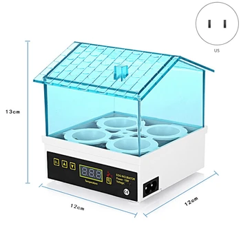 

New 4 Eggs Digital Temperature Small Brooding Hatchery Incubator Incubator with Us Plug