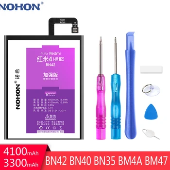 

NOHON BN42 BN40 BN35 BM4A BM47 Battery For Xiaomi Redmi 4 Pro 3 3S 3X 4X 5 Replacement Batteries Mobile Phone Bateria Free Tools