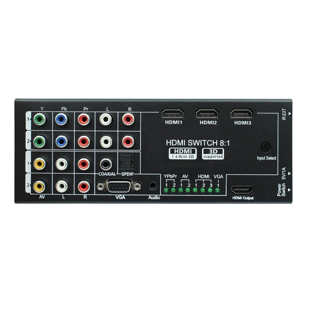 Все в HDMI конвертер переключатель коробка композитный AV компонент Ypbpr