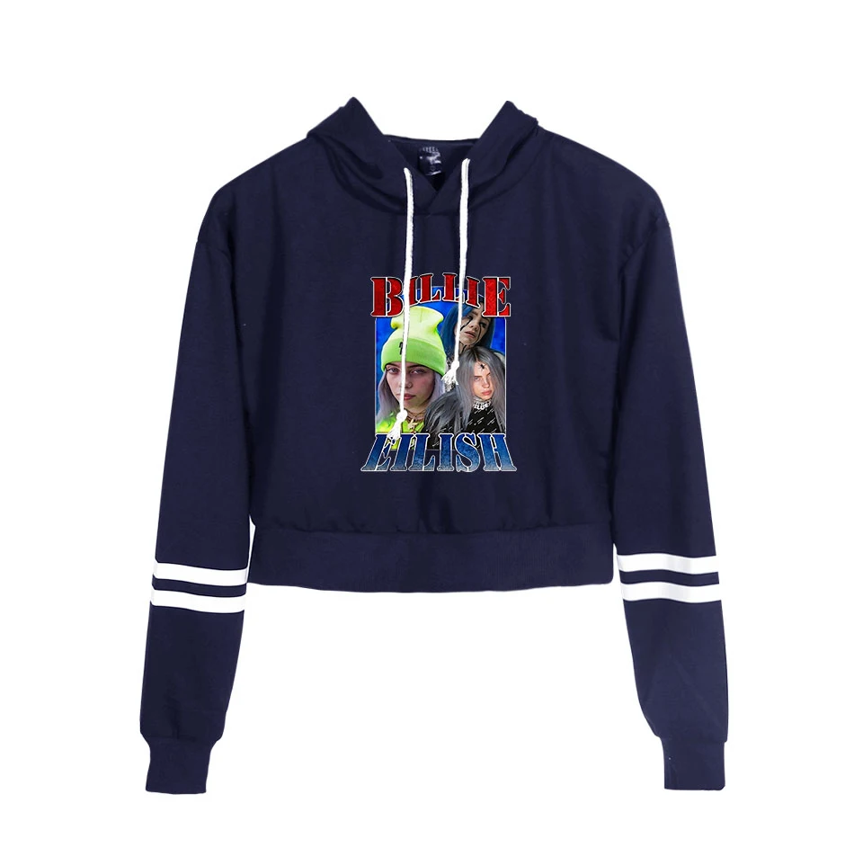 New Fashion Billie Eilish crop Top Hoodies Sweatshirt Women Pullovers Billie Eilish Hoodies Casual women's/girl's orange Hoody