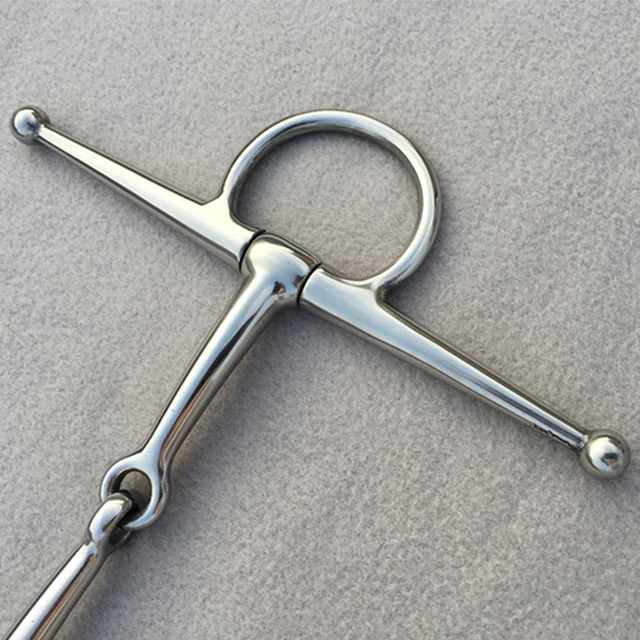 Stainless Steel Horse Bit Full Cheek Bit Horse Equipment 5 Inch Copper Mouthpiece Iron Plated Bit 4