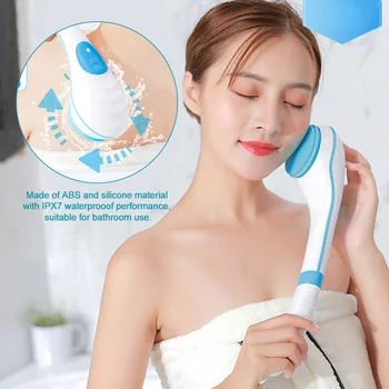 

Detachable Body Brush IPX7 Waterproof Skin Care USB Rechargeable Adjustable Handle Spa Back Scrubber Rotating Bathroom Supplies