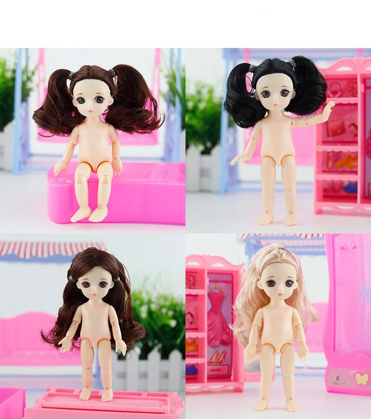 Новые 13 подвижные шарнирные куклы игрушки мини 16 см BJD Кукла-мальчик для маленькой девочки голый обнаженный тело модные куклы игрушки для девочек подарок