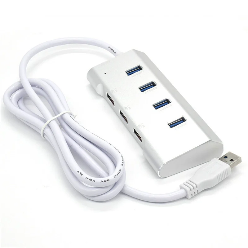 7 портов usb-хаб USB3.0 Синхронизация данных 2.4A адаптер для быстрой зарядки