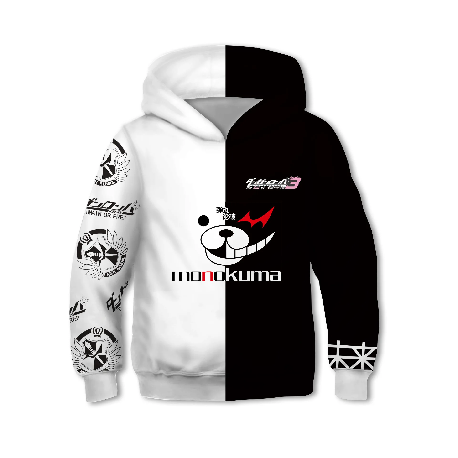 Goede Kids Anime sweatshirts hoodies Dangan Ronpa Danganronpa monokuma Wit Zwart Beer cosplay kostuum College kleding Top Nieuwe