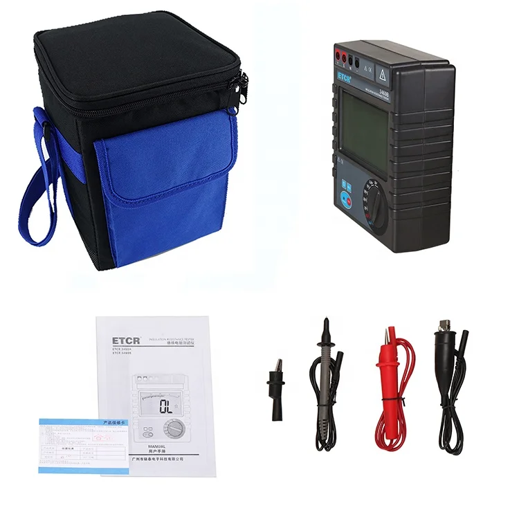 ETCR3460B 5000V,0.1Mohm - 400Gohm ,AC/DC0V-750V high performance hv insulation r