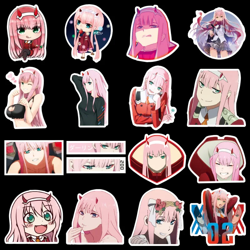 50 шт. аниме Darling in the FranXX Zero Two 02 наклейки Косплей глянцевый DIY коллекционный подарок