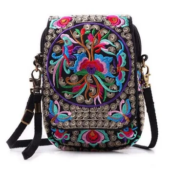 

New Floral Embroidered Women's Chinese National Style Shoulder Bag Messenger Crossbody Bag Ladies Travel Purse Bag Hot